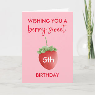 Berry Sweet Strawberry Grattis på födelsedagen Car Kort