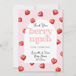 Berry Sweet Strawberry Heart Girl Shower Tack Kort