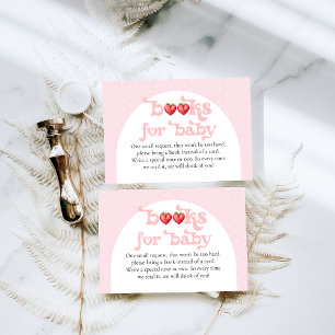 Berry Sweet Strawberry Heart Girl Shower Tilläggskort