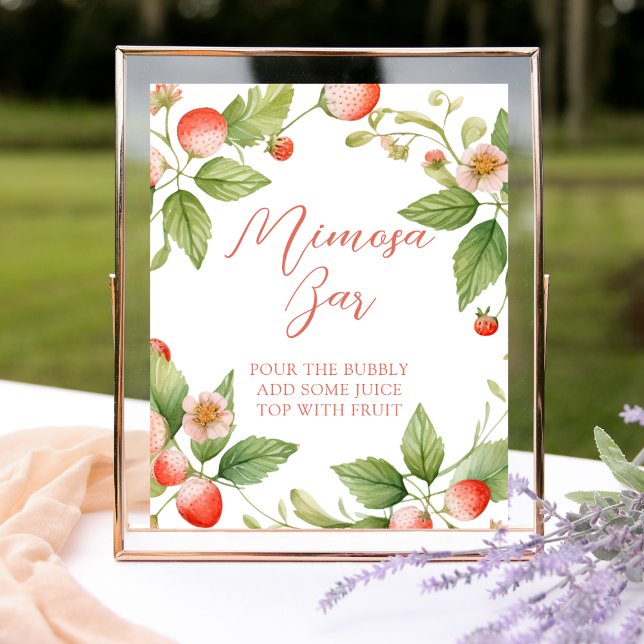 Berry Sweet Strawberry Mimosa Pub Sign Poster (Skapare uppladdad)