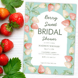 Berry Sweet Strawberry Mint Grönt Möhippa Inbjudningar