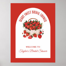 Berry Sweet Strawberry Möhippa Välkomsttecken Poster