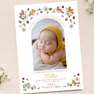 Berry Sweet Strawberry Nickname Baby Photo Birth Meddelande