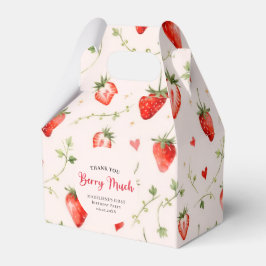Berry Sweet Strawberry Patch Summer 1st Birthday Presentaskar