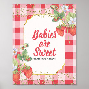 Berry Sweet Strawberry Spädbarn är sötad Poster