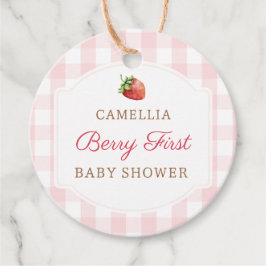 Berry Sweet Strawberry Sylt Baby Shower Gåvor Etiketter