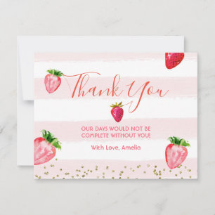 Berry Sweet Strawberry Tackkort Card Tack Kort