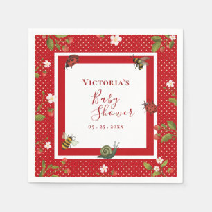 Berry Sweet Strawberry Watercolor Baby Pappersservett