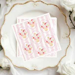 Berry Sweet Strawberry Whimsical Baby dusch Pappersservett