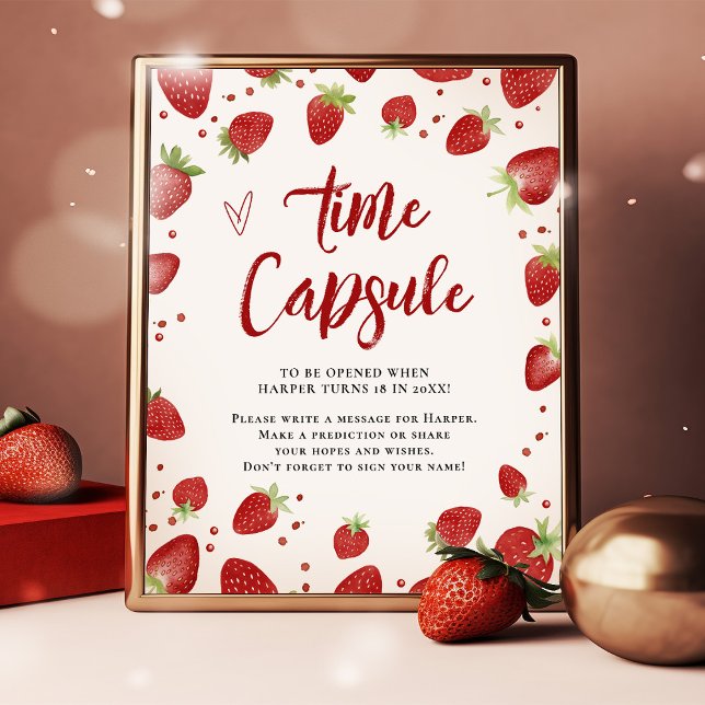Berry Sweet Time Capsule Bord Sign Baby Shower Poster (Skapare uppladdad)
