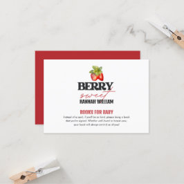 Berry Sweet Typography Bokar för Baby Card Inbjudningar