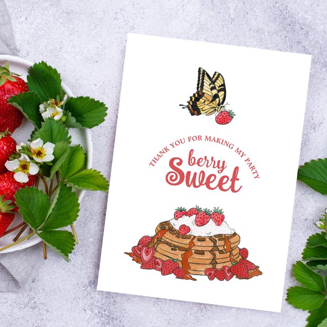 Berry Sweet Waffles Birthday Tack Kort (Skapare uppladdad)