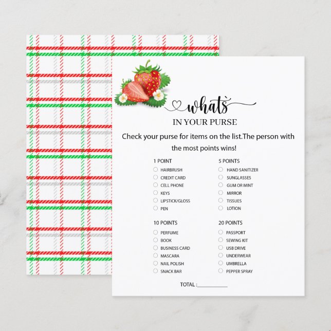 Berry Sweet What is in you purse (Fram/baksida)