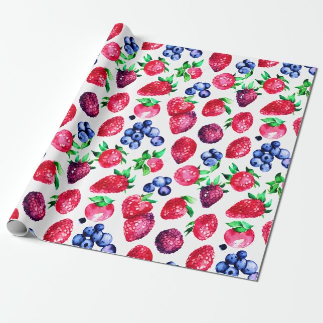 Berry Sweet Wrapping Papper Presentpapper (Utrullad)