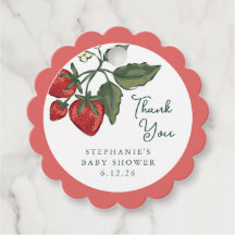 Berry Theme Baby Shower Thank You Gift Tag