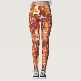 Berry Tones Marble Mönster Leggings