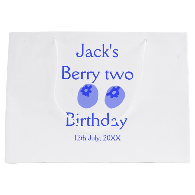Berry two birthday blue berry add name date kids r (Framsidan)