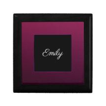 Berry Vin personalize Namn Jewelry Keepsakbox