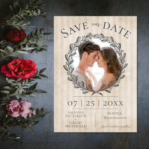 Berry Wandan och Rand Photo   Beige Spara Datumet