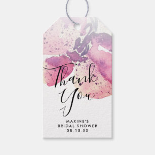 Berry Watercolor Orchid Personlig Tack Presentetikett