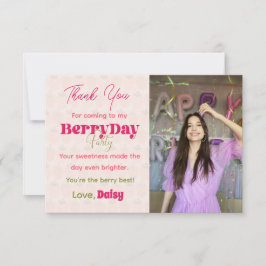 BerryDay Party - födelsedag, stort tackkort Tack Kort