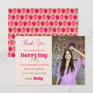 BerryDay Party - födelsedag, stort tackkort Tack Kort
