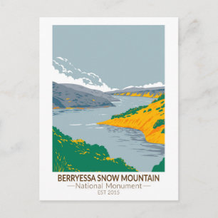 Berryessa Snö bergsmonument Vintage Vykort