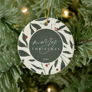 Berryful botaniska jul julgransprydnad keramik