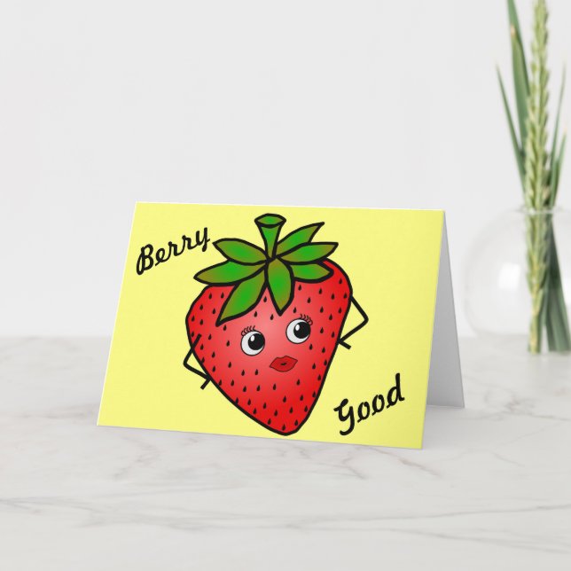 BerryGood brunn gjort hälsningkort Kort (Framsida)