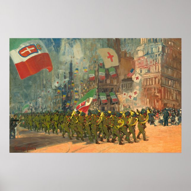 Bersaglieri - George Luks Fine Art Poster (Framsidan)
