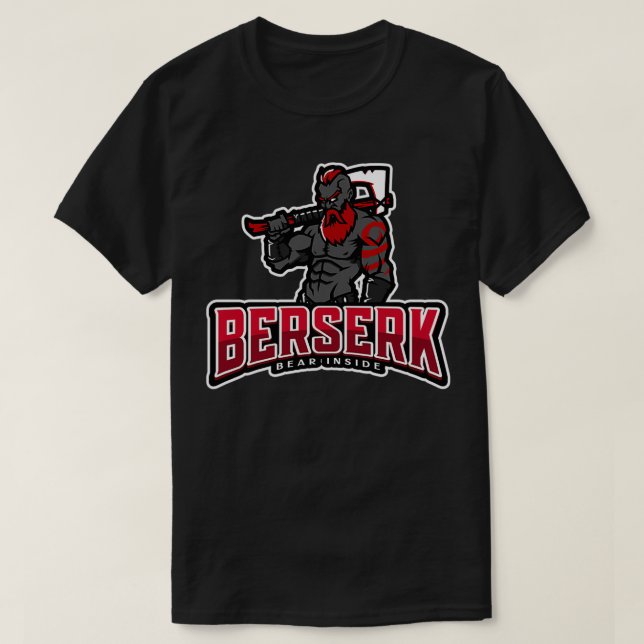 Berserk Viking Warrior T Shirt (Design framsida)