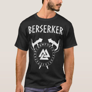 Berserker Viking Krigare Norrön Runor T Shirt