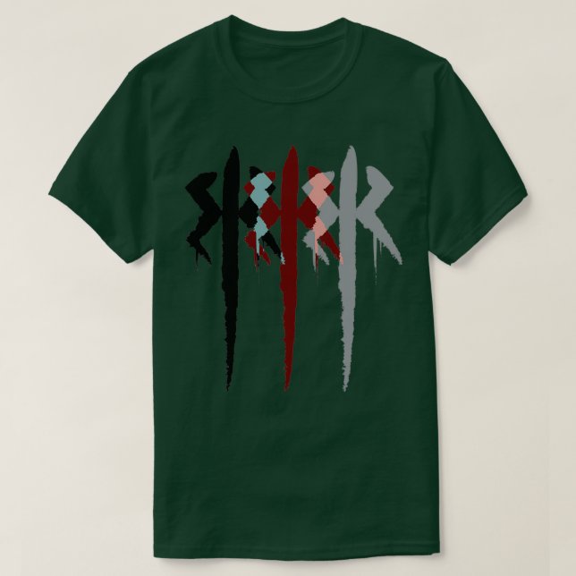Berserkers Rage-överlappning T Shirt (Design framsida)