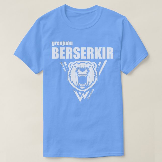 Berserkir Berserker Vikings White T Shirt (Design framsida)