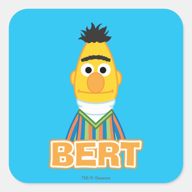 Bert Classic Stil Fyrkantigt Klistermärke (Framsida)