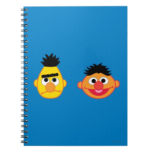 Bert & Ernie Emojis Anteckningsbok Med Spiral (Framsidan)