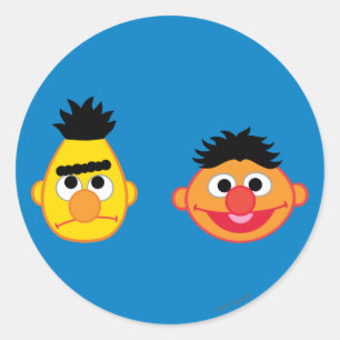 Bert & Ernie Emojis Runt Klistermärke