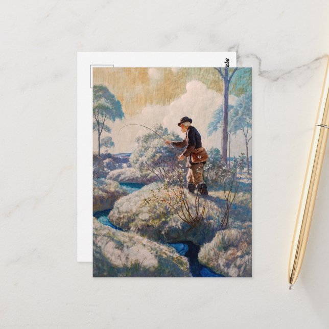 Bert McCorrison av Newell Convers Wyeth Vykort (Fram/Back In Situ)