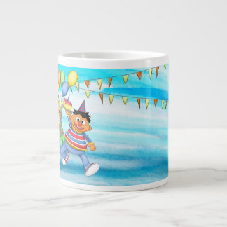 Bert och Ernie Birthday Balloons Jumbo Mugg