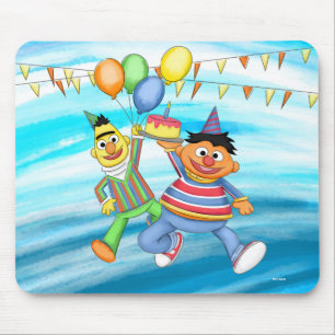 Bert och Ernie Birthday Balloons Musmatta
