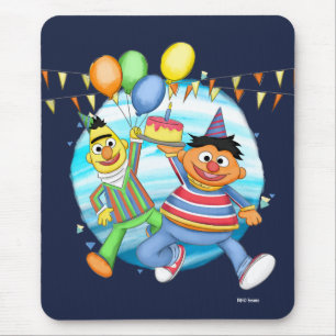 Bert och Ernie Birthday Balloons Musmatta