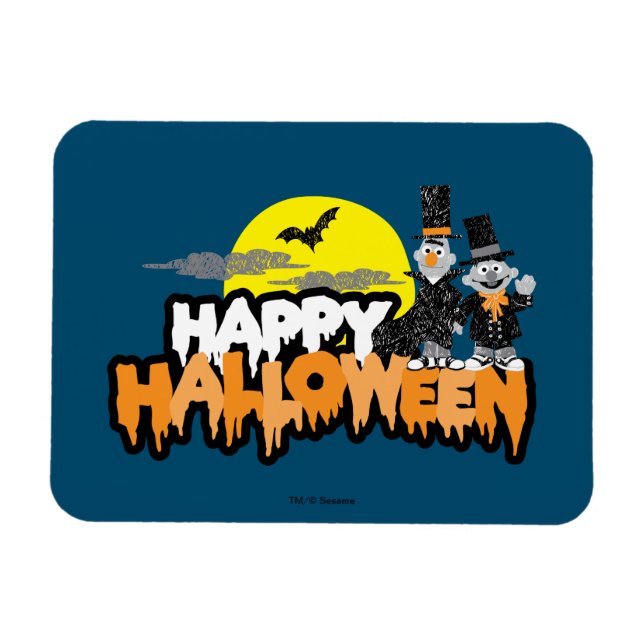 Bert och Ernie | HAPPY HALLOWEEN Magnet (Horisontell)