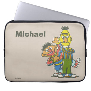 Bert och Ernie Klassisk Stil   Lägg till Ditt Namn Laptop Fodral
