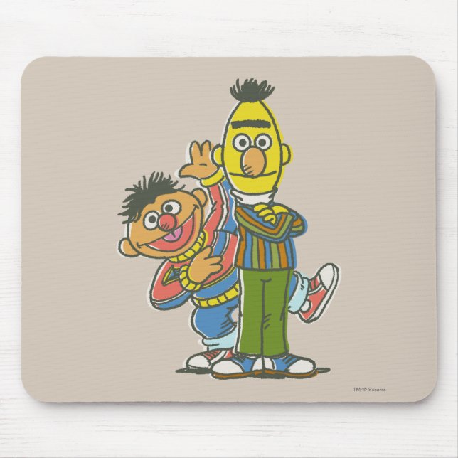 Bert och Ernie klassisk stil Musmatta (Framsidan)