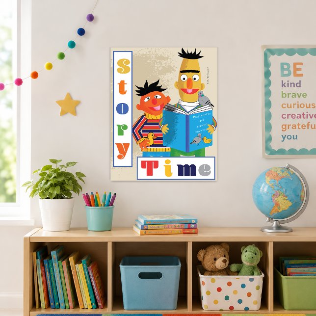 Bert och Ernie Klassläsning Poster (Simulated poster on wall)