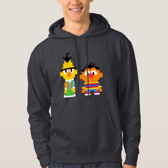 Bert och Ernie Pixel Art Hoodie (Framsida)