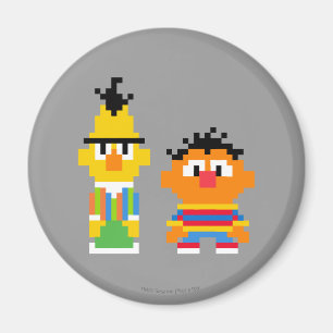 Bert och Ernie Pixel Art Magnet