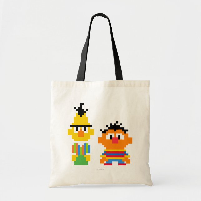 Bert och Ernie Pixel Art Tygkasse (Framsidan)