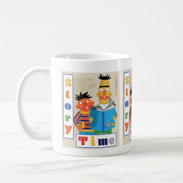 Bert och Ernie Story Time Kaffemugg (Vänster)