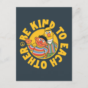 Bert och Ernie Var snäll mot varandra Vykort